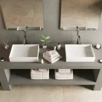 Ideavit Opbouw Waskom Solidjoy 50x35x11 cm Solid Surface Mat Wit