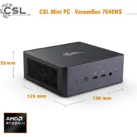 CSL-Computer Mini PC VenomBox 7640HS AMD Ryzen 5 SSD Radeon - Compleet systeem - 4,3 GHz