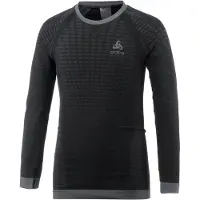 Odlo Ondershirt L/S Crew Neck Evolution Warm Black Graphite Grey-Maat 140