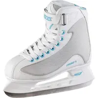 Roces - RSK 2 - IJshockeyschaatsen - Schaatsen Dames - Wit Blauw - Stevige Constructie & RVS IJzer - Maat EU 42