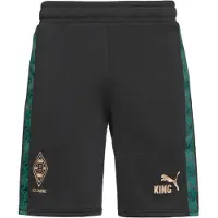 Puma Borussia Mönchengladbach KING short voor Heren, Zwart/Goud, Maat XXL