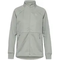 Odlo - Langlaufkleding - Jacket Essentials Warm W Shadow voor Dames van Gerecycled Polyester - Maat S - Grijs