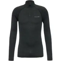 Falke - Wandel- en bergsportkleding - Longsleeve Zip M Black voor Heren van Wol - Maat M - Zwart