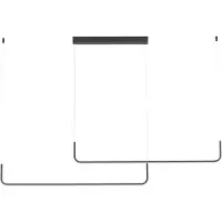Nova Luce Strakke hanglamp Strita zwart dubbel 3000K