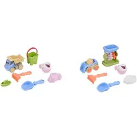 Eddy Toys Strand Speelset voor Kinderen - Zand Speelgoed Kinderen met Vrachtwagen en Accessoires - Strandspeelgoed Set 6 Delig of 7 Delig - Speelgoed Voor Zand en Strand - 1 willekeurige set
