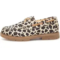 Woden Mocassins 'Johanne Animal' donkerbruin / offwhite