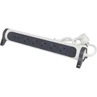 Legrand Premium Contactdoos 6x2P Met 1,5m Snoer Zwart-Wit (Europese Stekkerdoos) - 049455 [5 stuks]