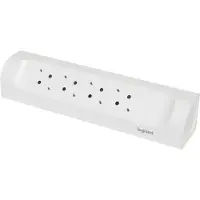Legrand 90 Graden Inbouwstopcontact 4x2P+A Zonder Snoer Wit (Europese Stekkerdoos) - 694503 [5 stuks]