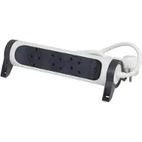 Legrand Premium Contactdoos 3x2P+A 1,5M Snoer Zwart-Wit (Europese Stekkerdoos) - 694527 [5 stuks]