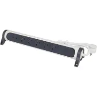 Legrand Premium Automatisch Stopcontact 6x2P Met Randaarde 1,5m Zwart-Wit (Europese Stekkerdoos) - 049441 [5 stuks]