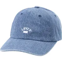 Levi's Pet 'Lazy Girl Logo Cap' blauw denim / bloedrood / wit