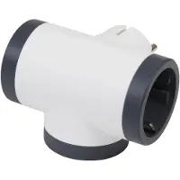 Legrand Premium wandcontactdoos 3x2 pin en amp zijdelings Schuko wit-grijs (Europese Stekkerdoos) - 694520 [2 stuks]