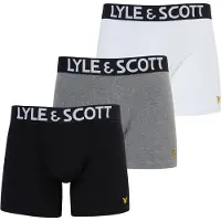 Lyle & Scott Boxershorts grijs gemêleerd / zwart / wit