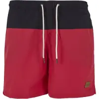 Urban Classics Zwemshorts pastelrood / zwart