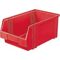 LA-KA-PE Magazijnbak | L350/300xB200xH150 mm | PS rood | 10 stuks - LK2 ROT