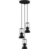 Nova Luce Hanglamp Ruvi 3-lichts zwart