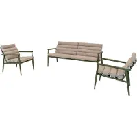Lesli Living Lesli Harper - Loungeset - Stevig frame met luxe kussens - Groen