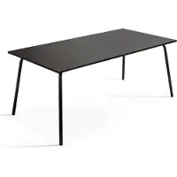 Oviala - Tuinset met tafel en 6 zwart stoelen - Palavas