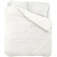 Sleeptime teddy dekbedovertrek onderkant microvezel - wit - 1-persoons (140x220 + 60x70cm)