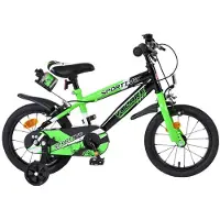 Volare Sportivo kinderfiets - voor jongens - 14 inch - groen zwart - met twee handremmen