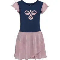 Hummel Jurk donkerblauw / lichtroze