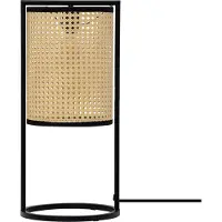 Lyora Tafellamp Erto zwart en rotan