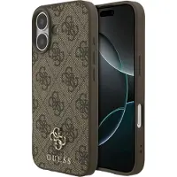 GUESS 4G Metal Logo Backcover MagSafe voor de Apple iPhone 17 - Bruin