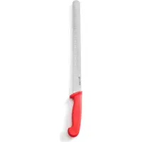 Hendi Ham- en zalmmes – polypropyleen heft – roestvrij staal – 490 mm – rood