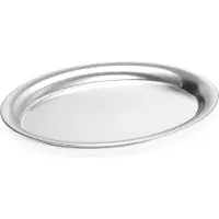 Hendi Ovaal koffieplateau – roestvrij staal – vaatwasserbestendig – 265x195 mm