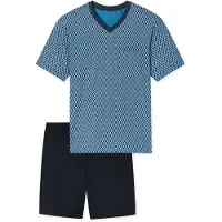 Schiesser Pyjama kort 'Comfort Nightwear' blauw / navy