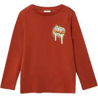 s.Oliver Shirt beige / oranjerood / wit