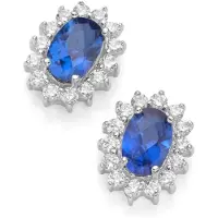 Smart Jewel Oorbellen blauw / zilver