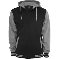 Urban Classics Sweatvest grijs gemêleerd / zwart
