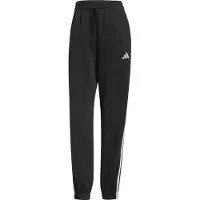 Adidas Sportbroek 'ESSENTIALS 3-STRIPES FLEECE LOOSE' zwart / wit