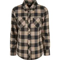 Urban Classics Blouse donkerbeige / donkergrijs / zwart