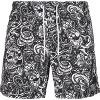 Urban Classics Zwemshorts zwart / wit