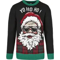 Urban Classics Trui 'HoHoHo' beige / groen / rood / zwart / wit