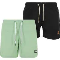 Urban Classics Zwemshorts lichtgroen / zwart