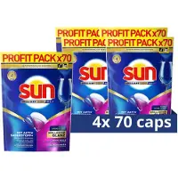 SUN - Vaatwastabletten - Brilliant Shine - All-in 1 - 280 Capsules - Voordeelverpakking