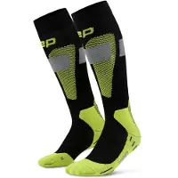 Cep Ski Merino Socks Tall 3.0, skisokken, heren, zwart/geel