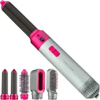 ProfiCare HAS 3132 - 4 in1 Multistyler - Heteluchtborstel -Airstyler - Hairwrap -Hairstyler voor krullen, volume, stijlen en drogen - grijs/pink - 3 standen