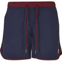 Urban Classics Zwemshorts 'Retro' navy / bourgogne / wit