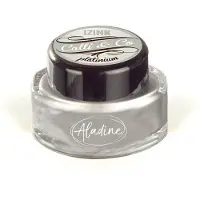 Aladine kalligrafie inkt 15 ml platinum metallic effect.