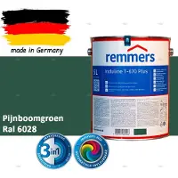 Remmers Induline T-670 PLUS Dekkende Houtbeits buiten – RAL 6028 Pijnboomgroen – 5 L – Opvolger GW 310 Dekkend