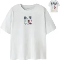Name it KIDS T-shirt Wit Jongens Katoen Ronde hals Backprint - maat 122/128