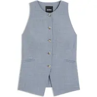BOSS Slim-fit gilet van scheerwol Maat 44