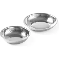 Hendi Set van 6 roestvrijstalen suiker- en slagroomschaaltjes – vaatwasmachinebestendig – ⌀65x(H)20mm