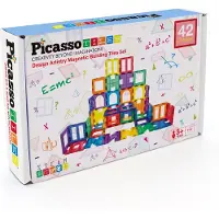 PicassoTiles Artistry Magnetic Tiles Set (pt42) Construction Game 42 Pieces Veelkleurig Kinderen