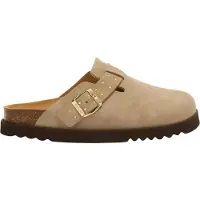 Scholl Klomp Women Benny Suede Dark Beige-Schoenmaat 39