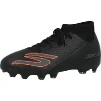 SKECHERS Sportschoen grijs / neonoranje / zwart